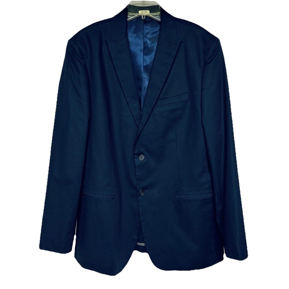 Calvin Klein Men's XL 2 Button Suit Jacket Navy Blue Blazer Sport Jacket India